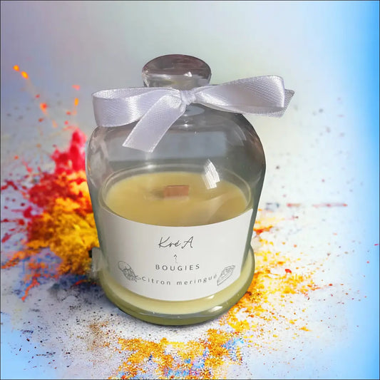 Bougie artisanale parfum citron meringué